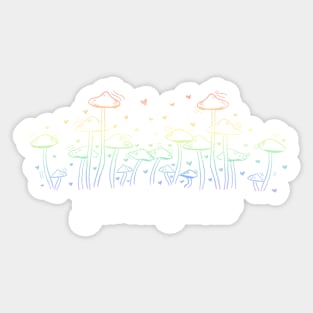 grow into yourself - gay mushrooms Sticker